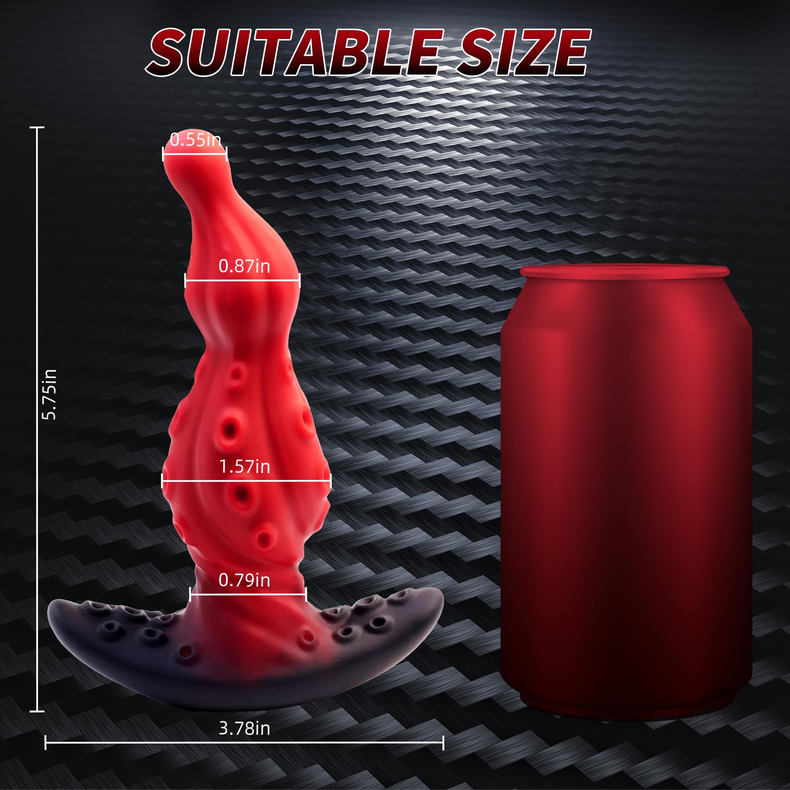 JANNSK 7.9" Large Butt Plug Huge Anal Plug, Tentacle Dildo Anal Stretcher, Fantasy Monster Anal Plug Prostate Massager for Men & Women,Thick Sex Toys Dilator for Gay（Purple）: S Red octopus