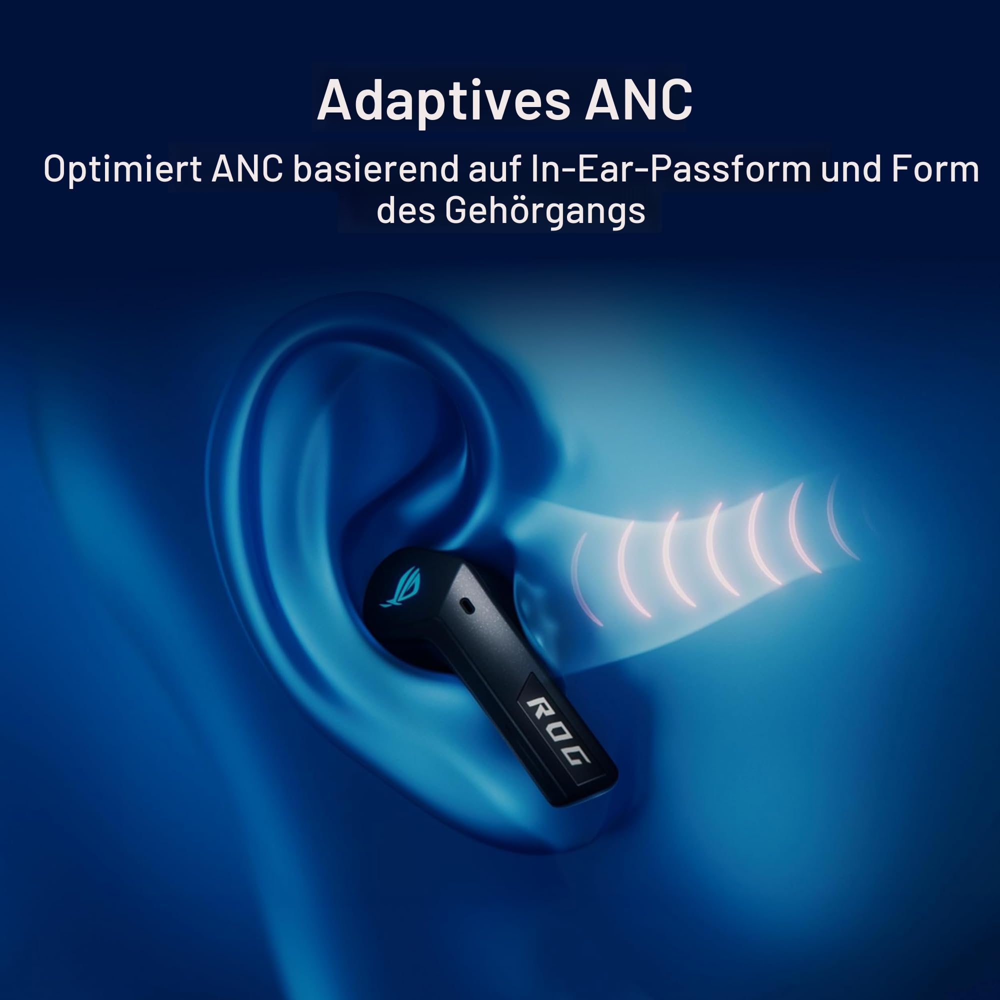 ASUS ROG Cetra True Wireless SpeedNova Black RGB In-Ear Gaming Kopfhörer | ROG SpeedNova Wireless-Technologie, AI-Mikrofon, Geräuschunterdrückung (ANC), 46 Std. Akkulaufzeit, kabelloses Laden, schwarz