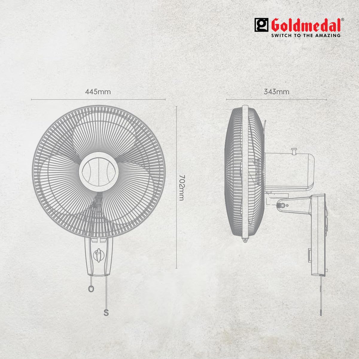 Goldmedal Dyno Wall Fan - Stay Cool This Summer -5 Goldmedal Dyno Wall Fan - Stay Cool This Summer -5