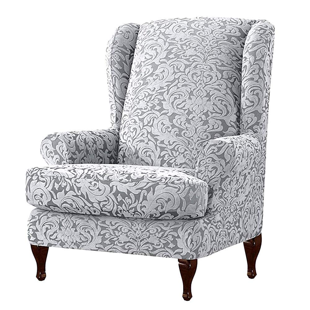 Amazoncom Scorpiuse 2pcs Wing Chair Slipcovers Water Resistant Stretch Jacquard Spandex Fabric Wingback Armchair Covers With Separate Cushion Cover Furniture Protector Light Grey Jacquard Kitchen Dining Amazoncom Scorpiuse 2pcs Wing Chair Slipcovers Water Resistant Stretch Jacquard Spandex Fabric Wingback Armchair Covers With Separate Cushion Cover Furniture Protector Light Grey Jacquard Kitchen Dining