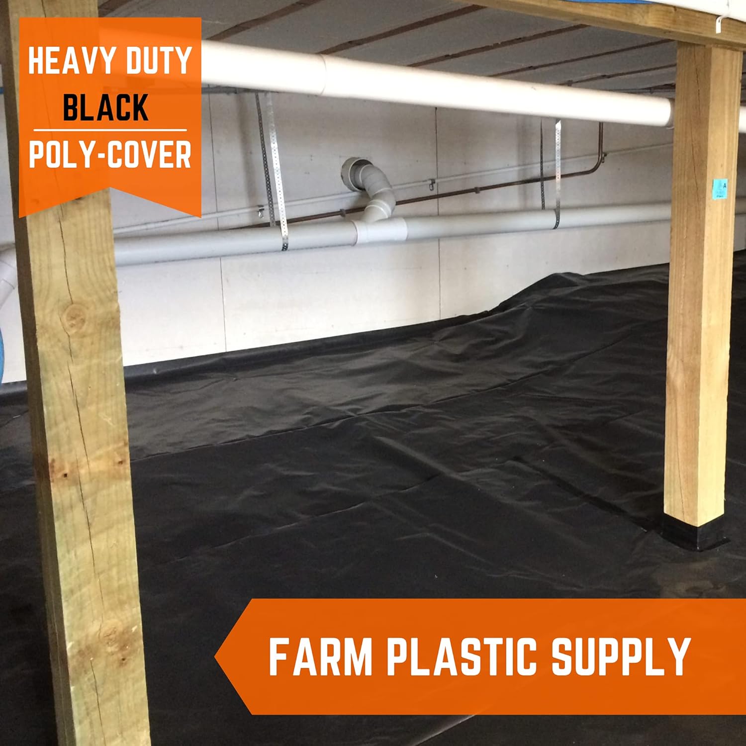 Bеѕt Cуbеr Mоndау 🔥 Farm Plastic Supply - Black Plastic Sheeting - 10 mil - (5' x 100') - Black Plastic Tarp, Polyethylene Vapor Barrier Plastic Sheeting, Black Painters Tarp, Roll of Heavy Duty Plastic