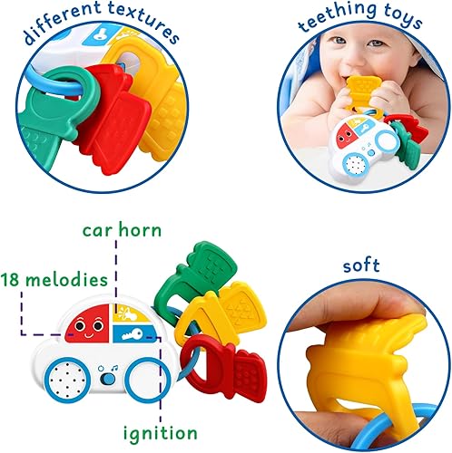Miniatura 2 de Juguetes sensoriales para bebés, juguetes de dentición para bebés, juguetes Montessori para niños y niñas de 0, 3, 6, 9, 12, 18 meses, regalos de