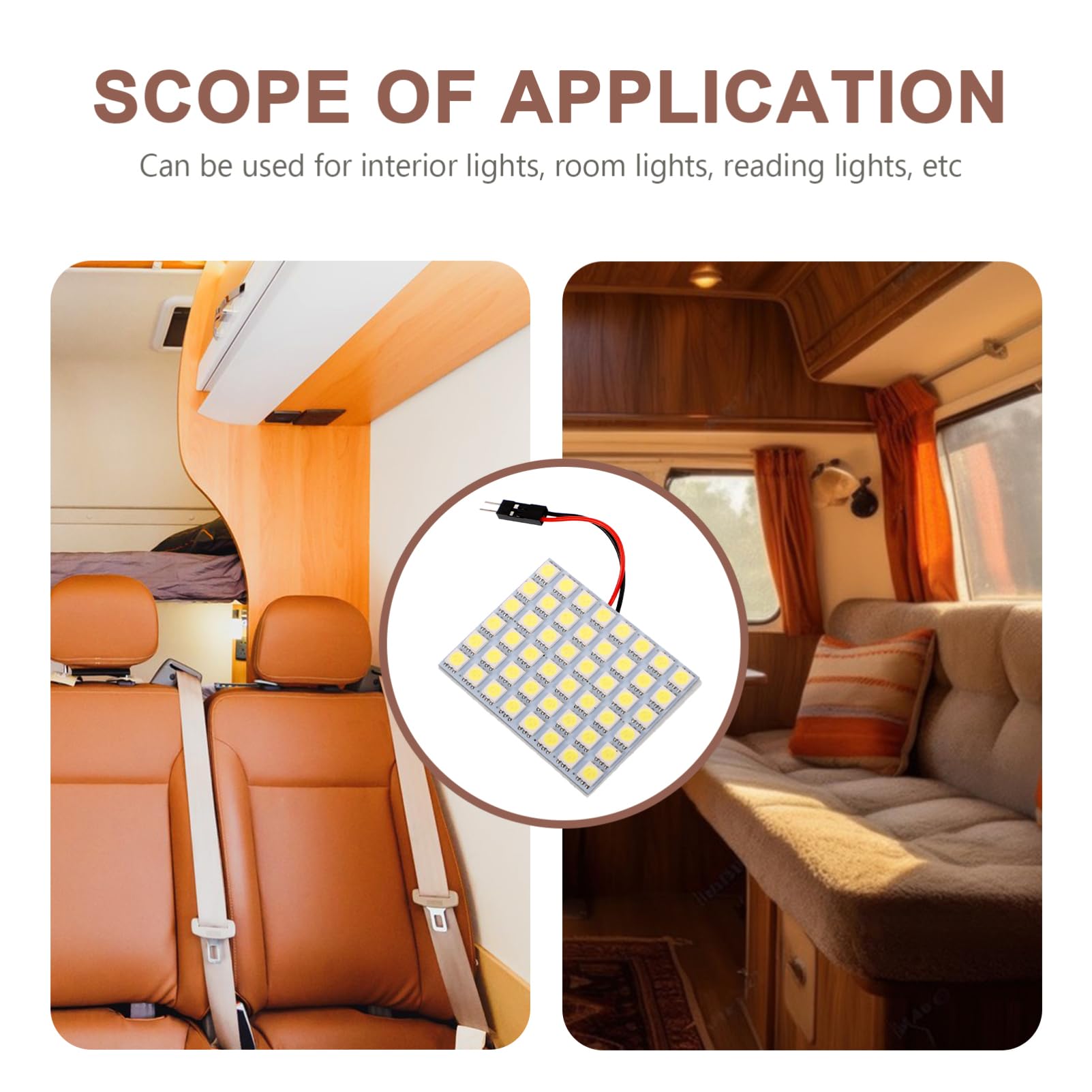 ABOOFAN 4pcs Car Interior Ceiling Light 48-led Reading Light Panel Easy Install Led Car for Truck/trailer/boat