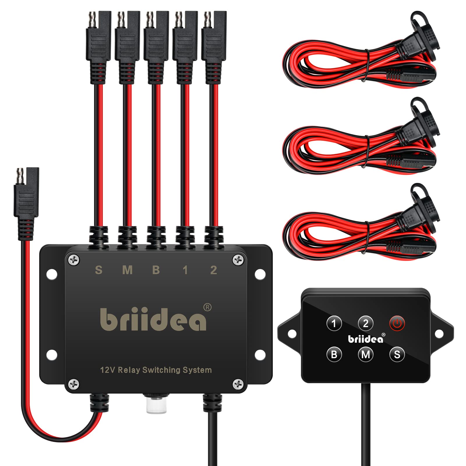briidea Power Panel Switching System, Plug-and-Play SAE Power Switching System with IP67 Waterproof, Suitable for Ships Kayaks ATV UTV