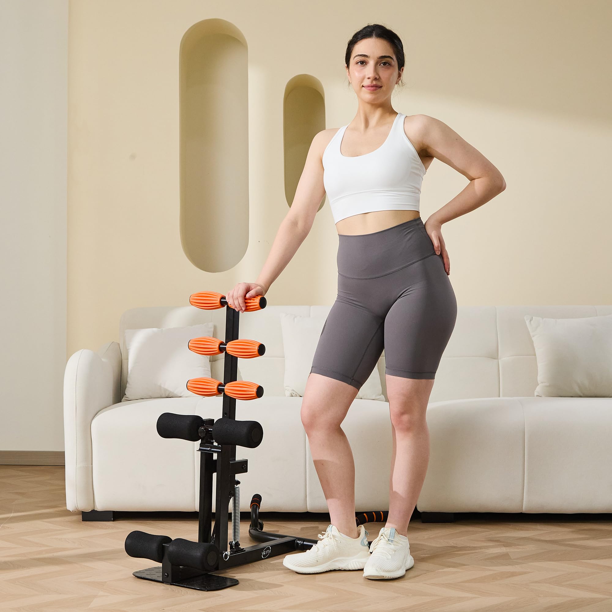 Appareil de Squat Profond, Appareil d'entraînement fessier réglable, Exercices abdominaux pour Le Bas du Corps à Faible Impact, Exercices de Pompes à Domicile, Facile à Assembler