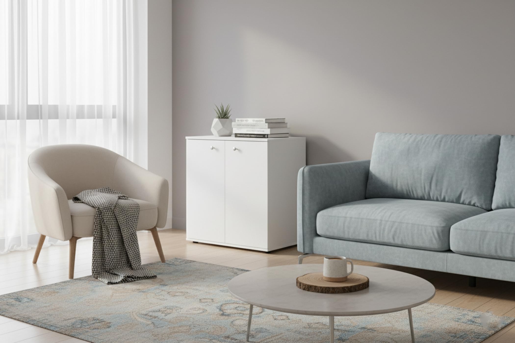 Vandol Mini - Archivador (74 cm), color blanco