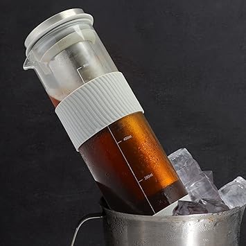 Hillbond Cold Brew Coffee Makers and Ice Tea Brewer, Borosilicate Glass Pitcher with Mesh Filter 800m