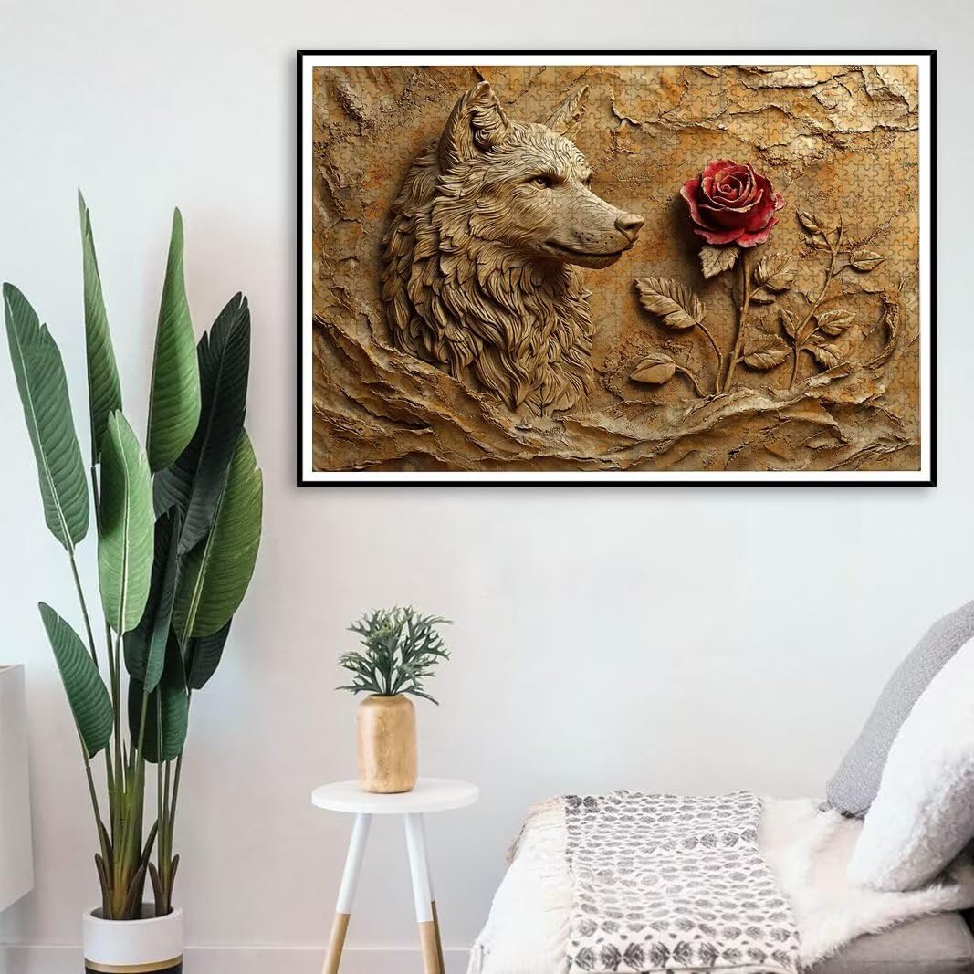 Puzzle 2000 Pezzi, Puzzle Lupo, Misura: 100x71cm, Regalo Donna/Uomo -8805