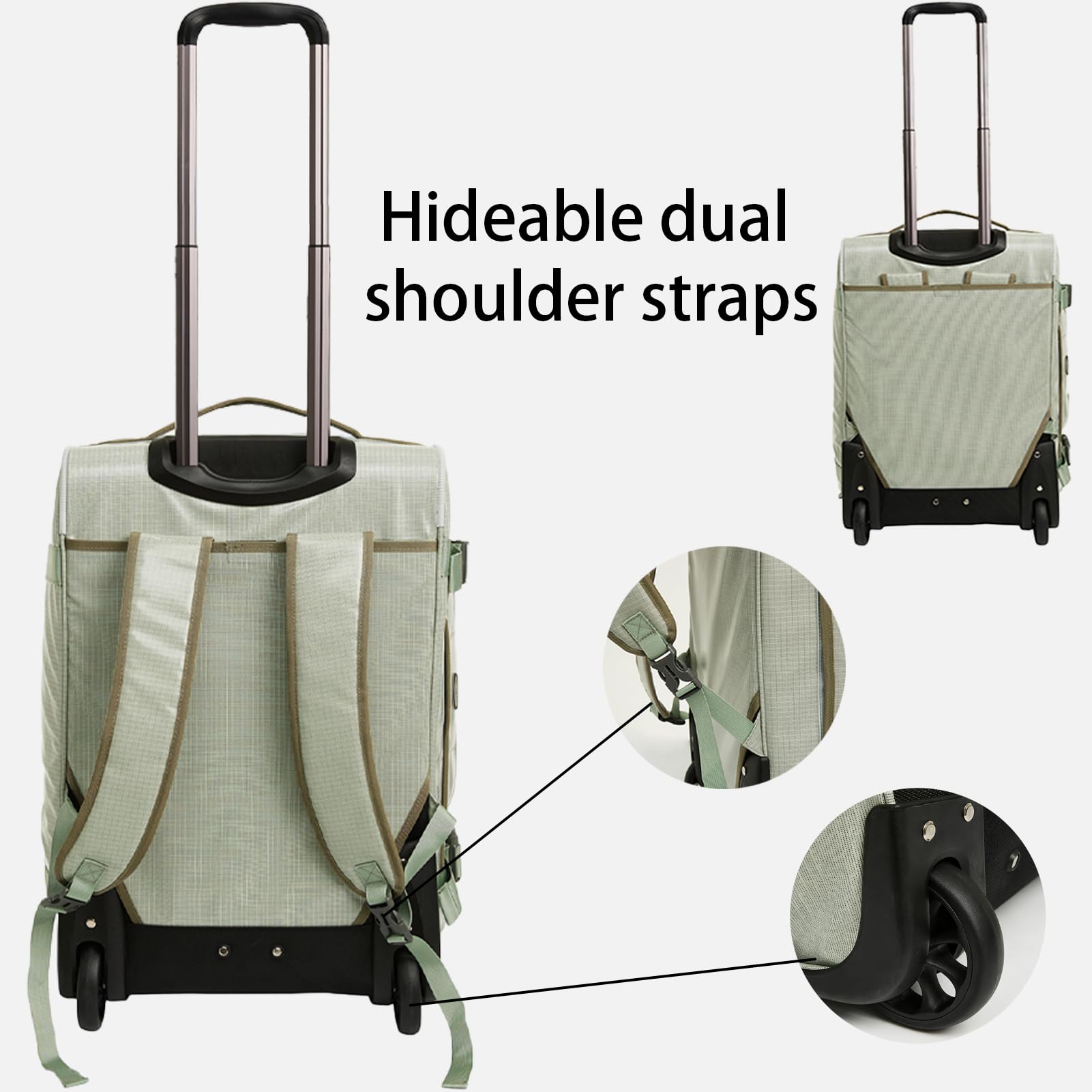 90L/100L Koffer Skitasche Reisetasche mit Rollen Skikoffer wasserdichte Große Ski Trolley Tasche Kofferrolle Rollkoffer Reisekoffer Snowboardtasche Sporttasche