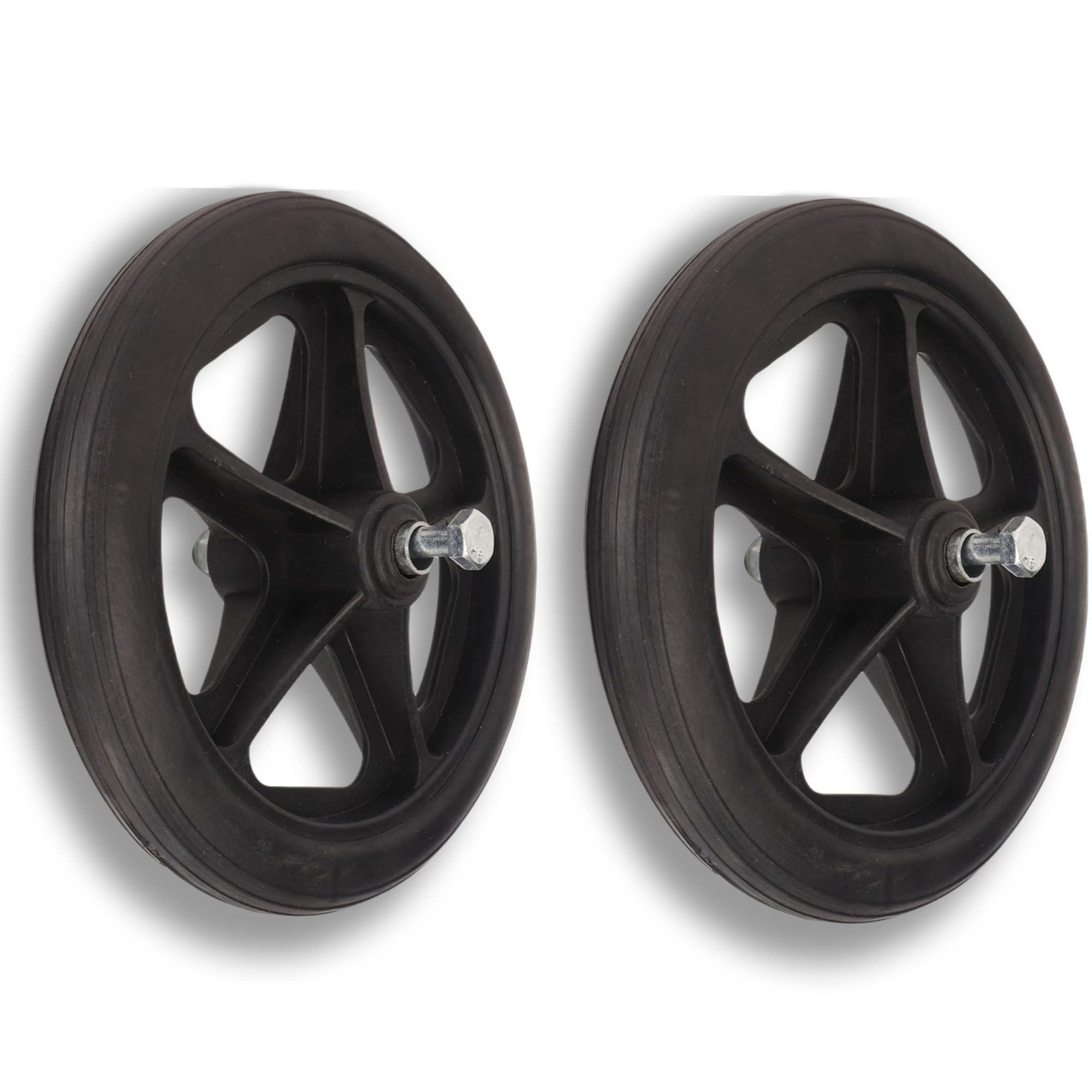 Reemplazo de Rueda de Silla de Ruedas, 2 Piezas de Rueda de Silla de Ruedas de 7 Pulgadas, Reemplazo de Rueda de Goma, Accesorios de Repuesto para Ruedas de Andador