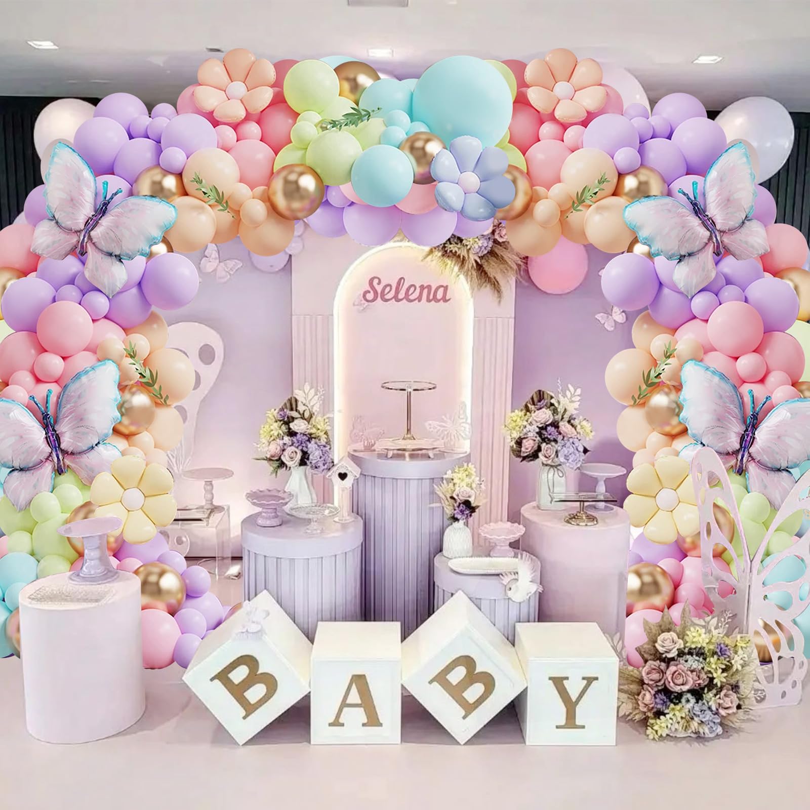 Palloncini Farfalla Colorati – Set 9 Pezzi Con Stelle E Palloncini In Alluminio E Lattice – Decorazioni Per Compleanni E Feste A Tema