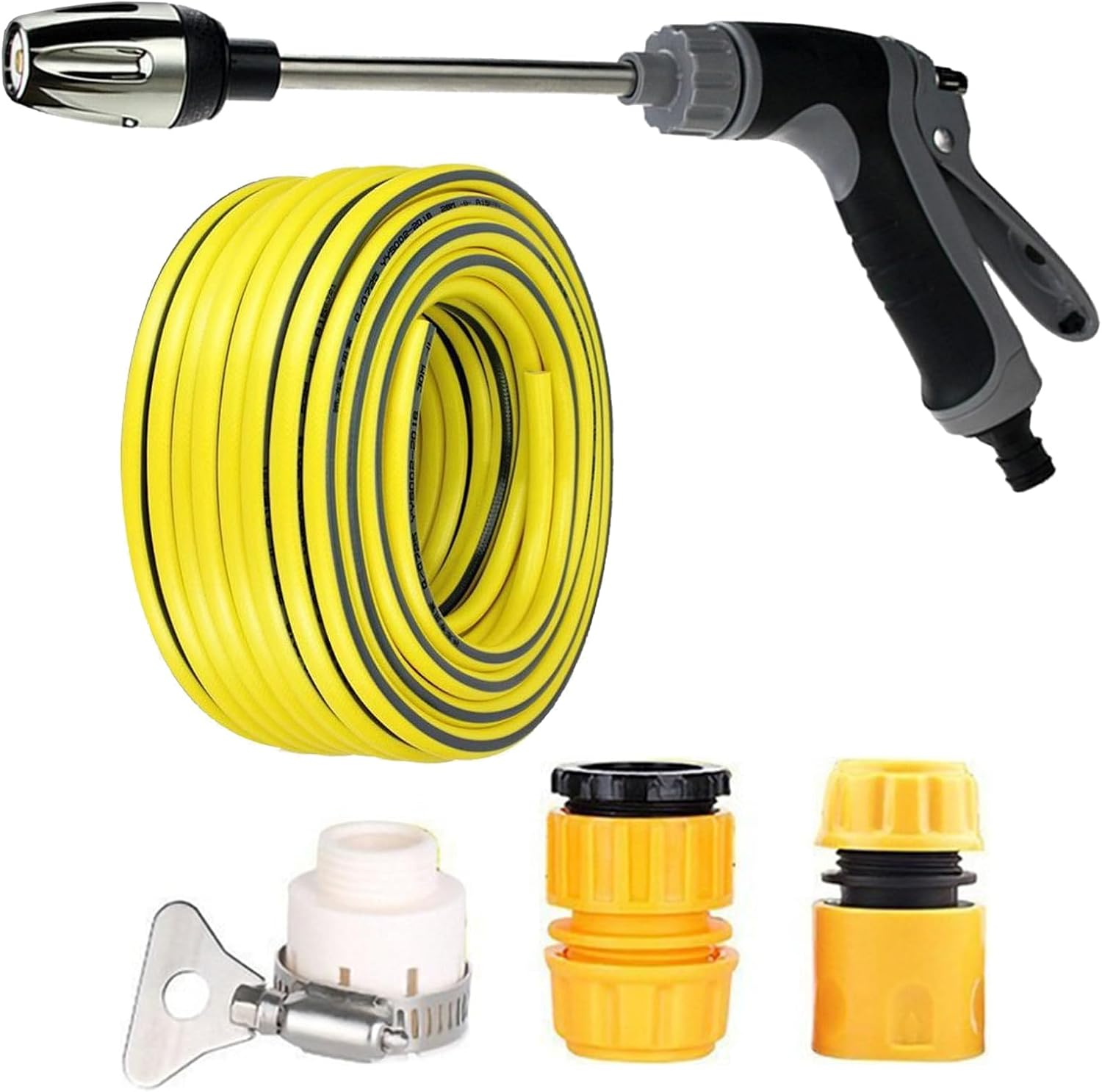 Professional Car Tool With 3 Nozzles 5m Hose Strong Water Sprayer Easy To Use For Vehicles Patio Washing Adjustable Nozzle Water Tool