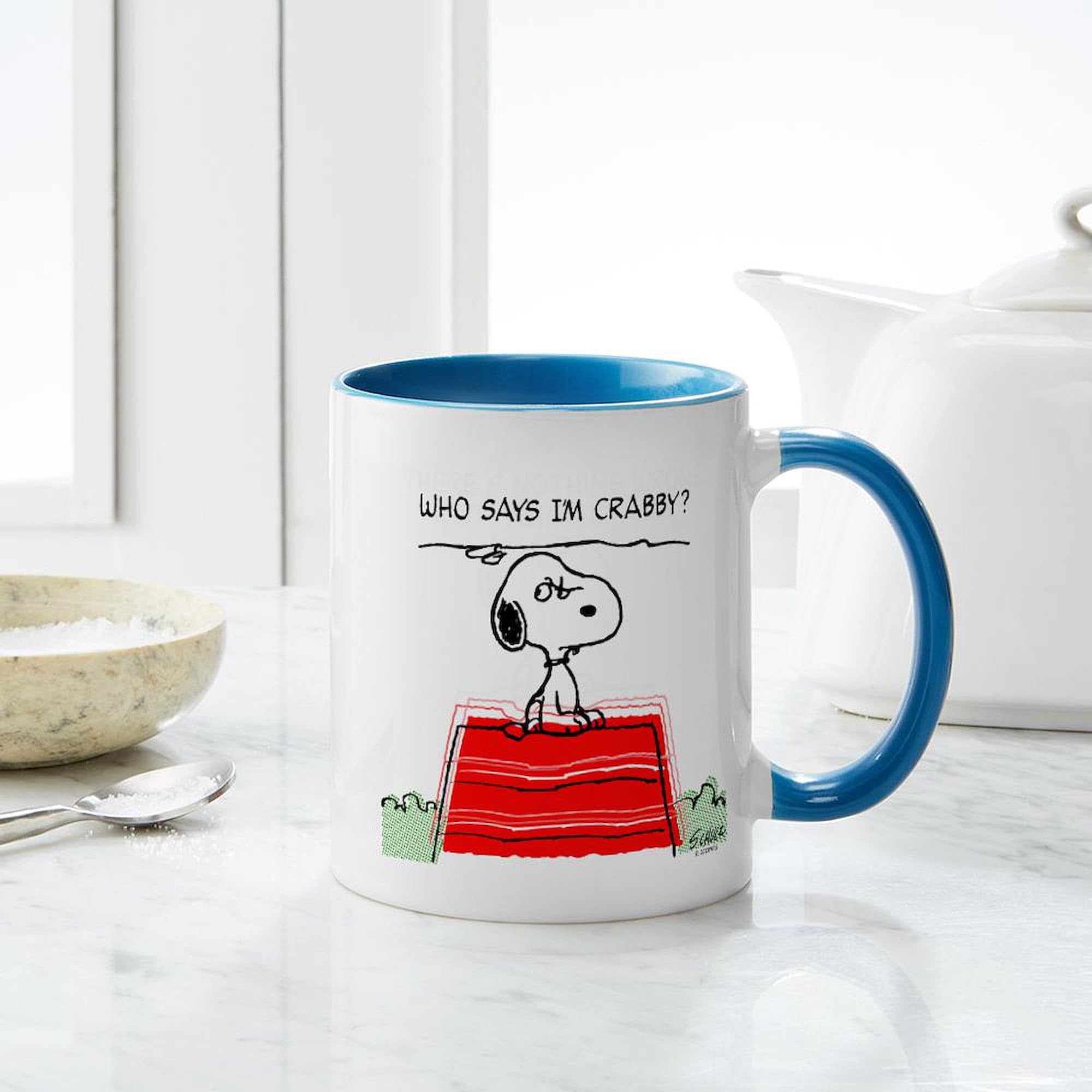 Amazon.com | CafePress Crabby Snoopy Mug 11 oz (325 ml) Ceramic