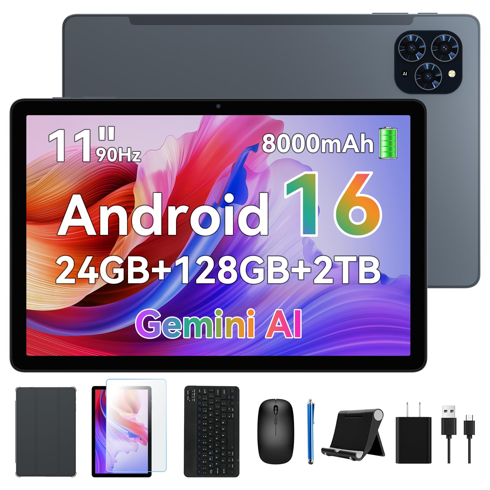 Tablet, 2026 Latest Android 16 Tablet with 11 Inch FHD Display