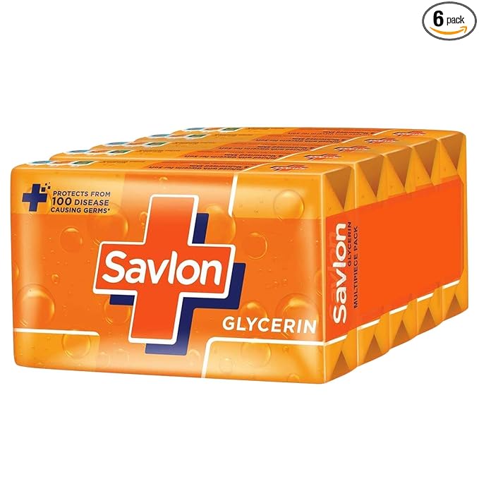 Savlon Moisturizing Glycerin Soap Bar With Germ Protection, Pack Of 5-125G Each at Rs. 187