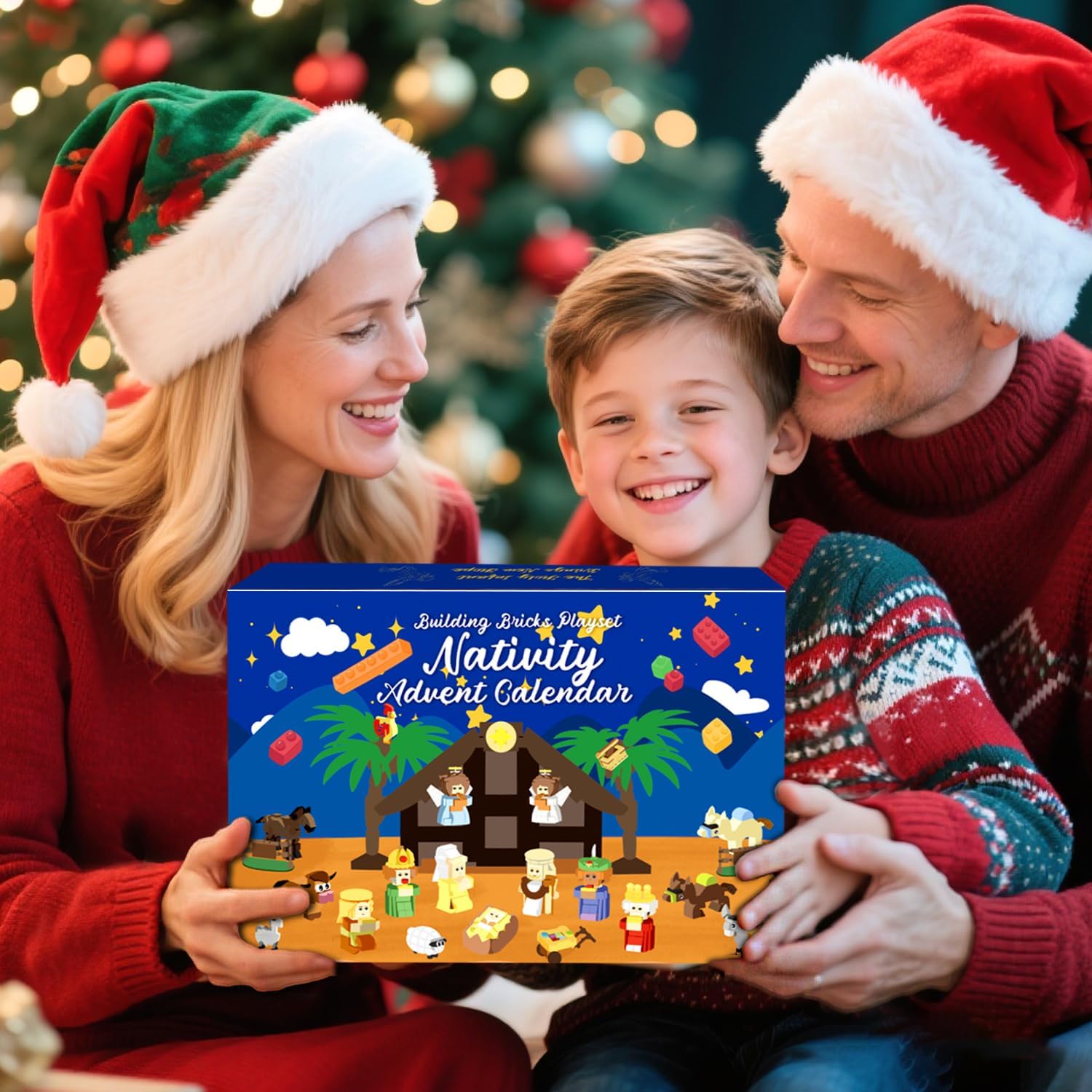 Nativity Advent Calendar 2025 Kids Adult 1500pcs Nativity Set 24 days Countdown Calendar Building Blocks Toyset Xmas Figurine Playset Gifts for teens Boys Girls 7 8 9 10 11 12 13 14 Christmas Stocking Stuffers Party Surprise gifts