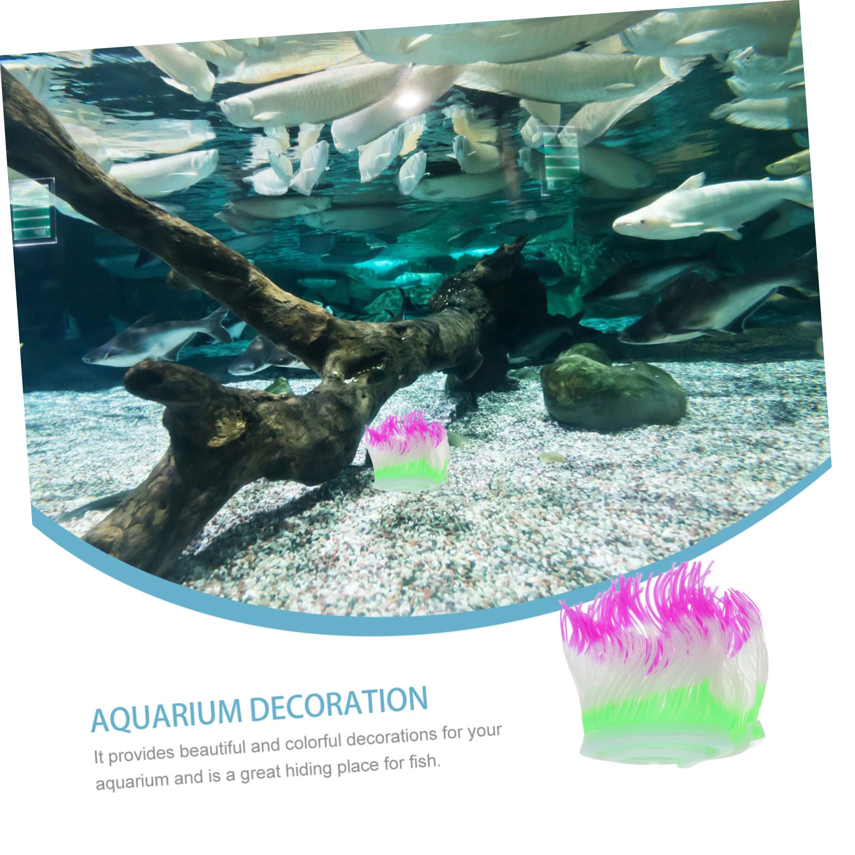 BESPORTBLE 3piezas Adorno De Coral Artificial para Acuario Decoración Vivid Coral Simulación para Peceras para Paisajismo Acuático y Hábitats De Peces