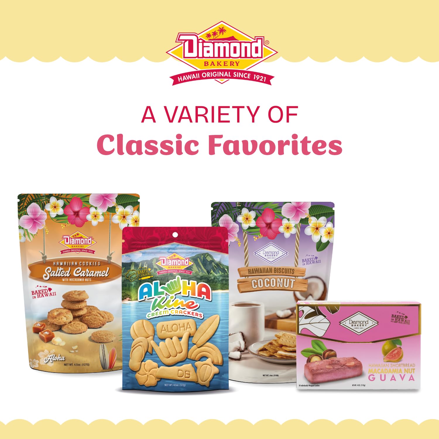 Diamond Bakery Original Hawaiian Soda Crackers - 39oz, 3-Pack (13oz Trays with 8 Portion Packs, 32 Crackers) - Original Hearty Island Saltine Crackers, Classic Snack for Soup & Comfort Recipes