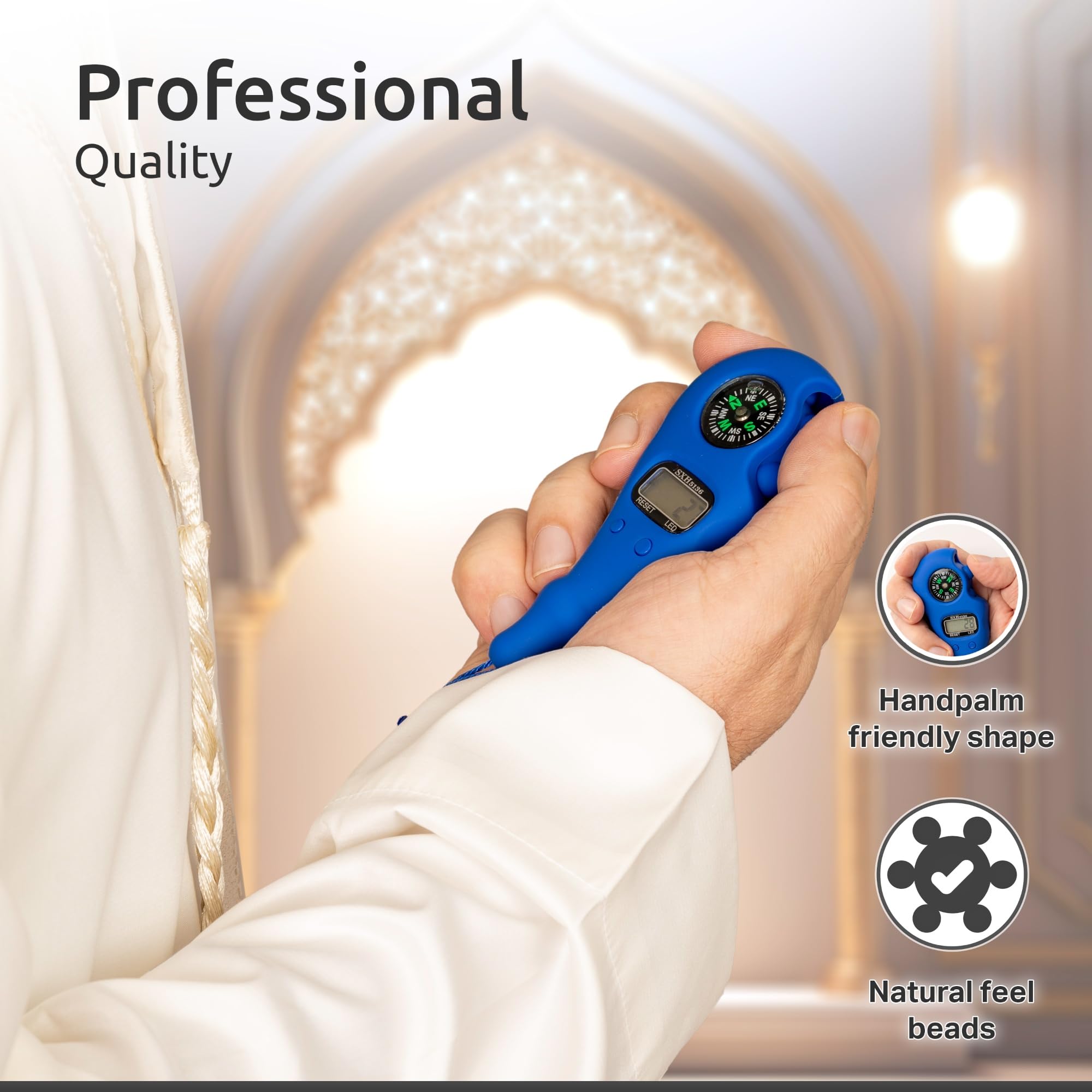Digital Finger Tasbih with Compass & Light -5