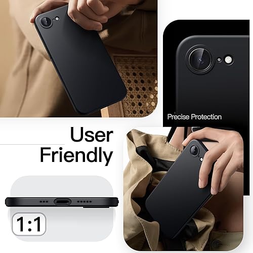 Miniatura 7 de JETech Funda delgada para iPhone 16e de 6.1 pulgadas 2025 con protección completa para lente de cámara, ultrafina, ligera, acabado mate, funda