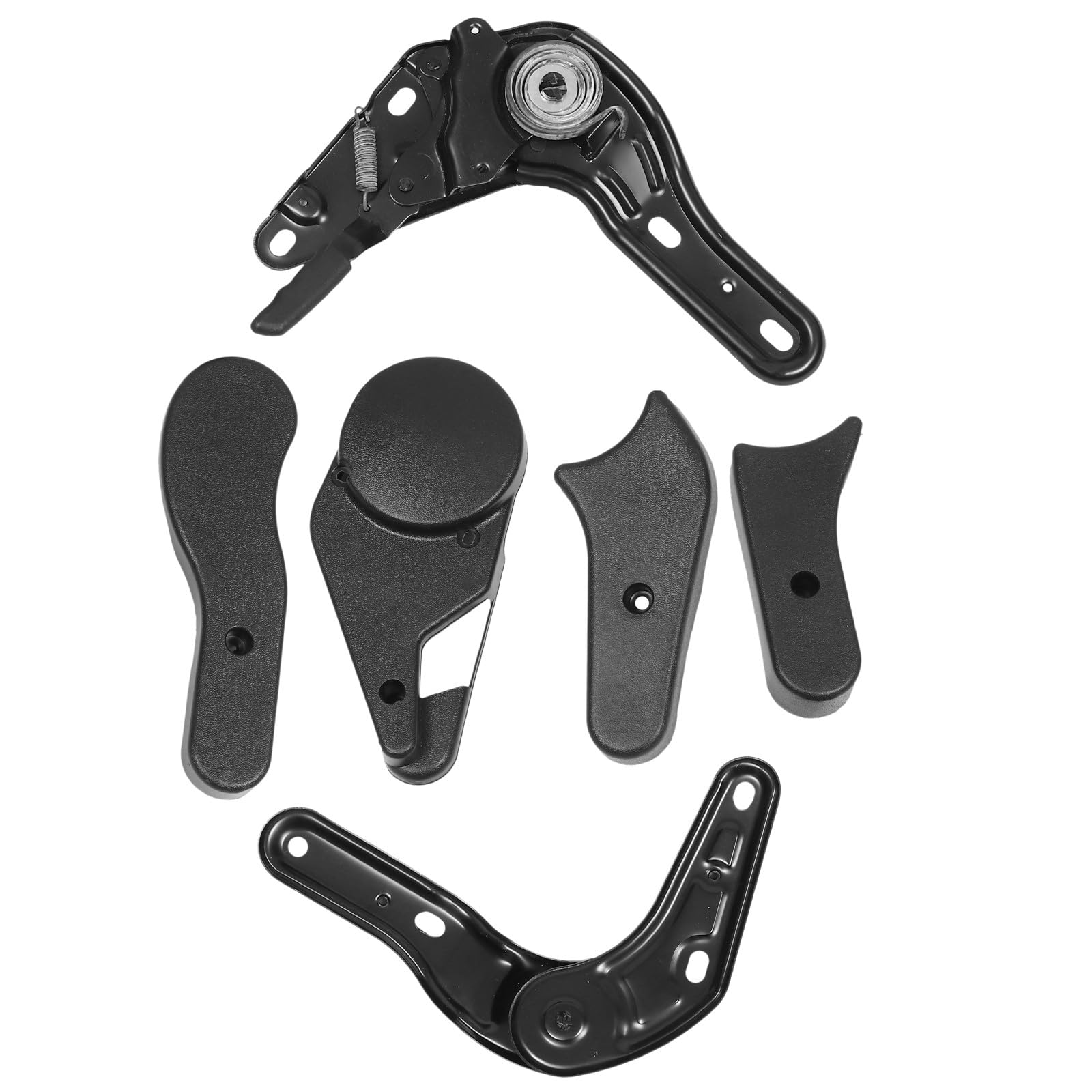 Zerodeko 6 Stück Versteller für Gaming Stühle Stuhldreher aus Kunststoff und Metall Mehrwinkeliger Stuhlregler für E Sport Zubehör Kompatibel mit Verstellbaren Spielstühlen Schwarz
