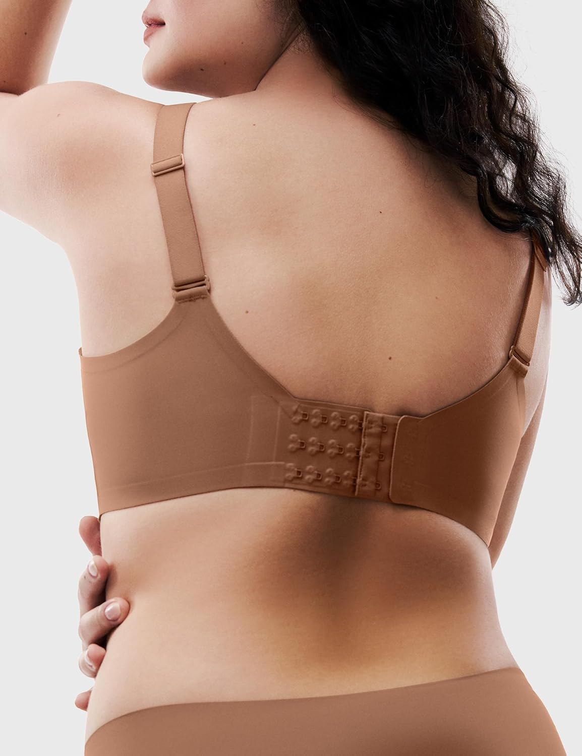 Womens Seamless Wireless Bra Push Up Full Coverage Bralettes No Underwire Everyday Bras Chocolate - Image 4