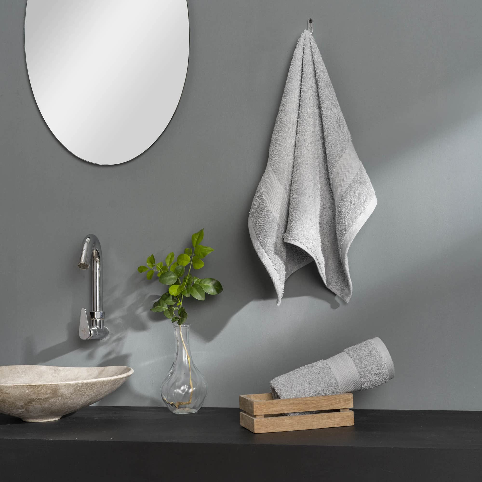 DDECOR White Cotton Hand Towels - Pack of 2 -13