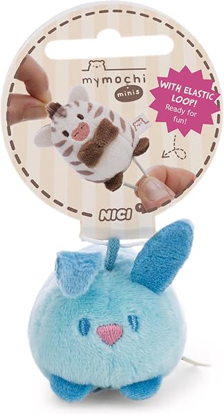 Pibu 62931 - Morbido Coniglietto di Peluche, per Coccole e Giochi, per Bambini e Adulti, Fantastica Idea Regalo, 5 cm, Azzurro - 1