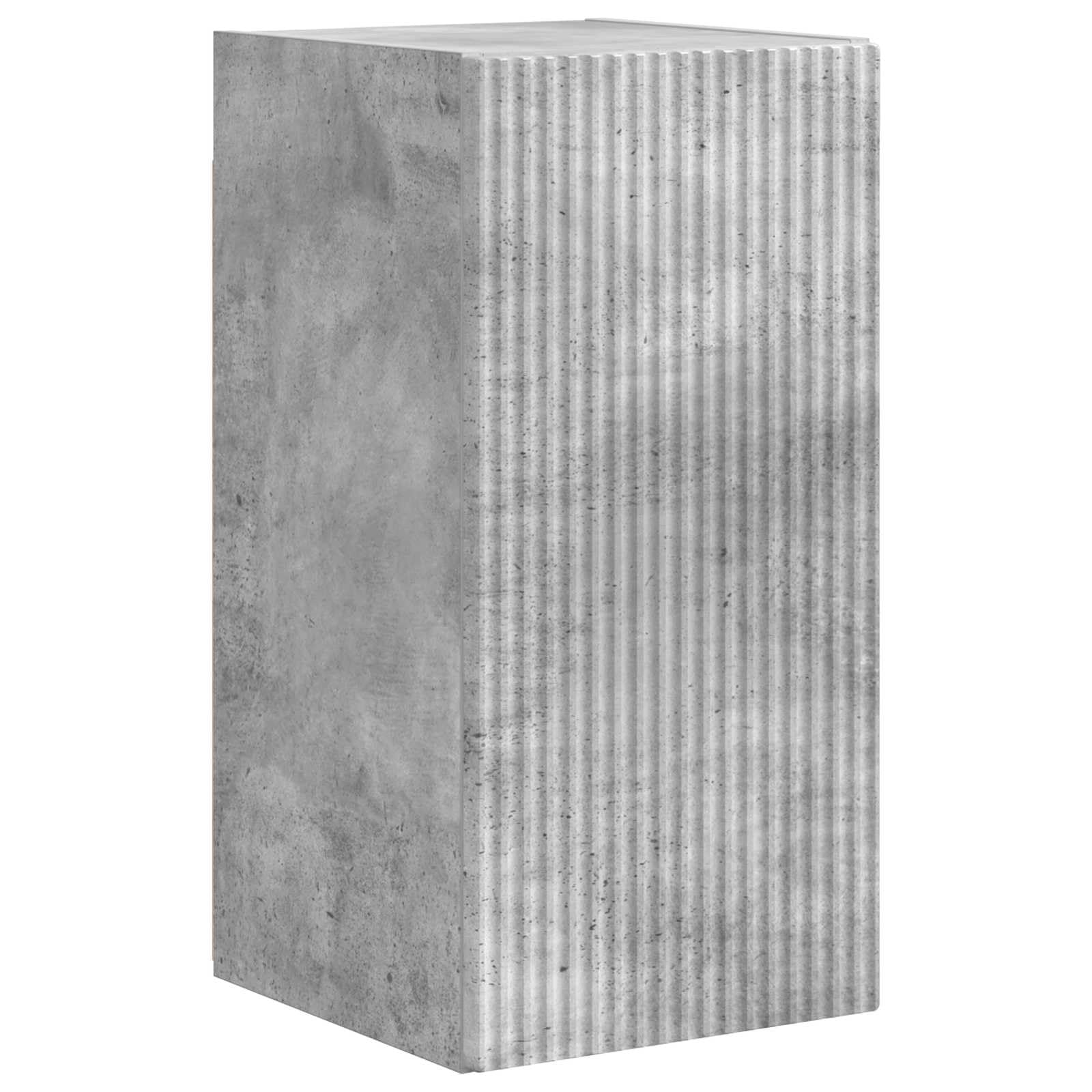 Ensemble Meuble TV 4 pièces Gris béton en Bois d'ingénierie, Montage Mural avec étagères, tiroirs et Portes, Rangement pour Salon séjour multimédia, Console et Support Audio vidéo
