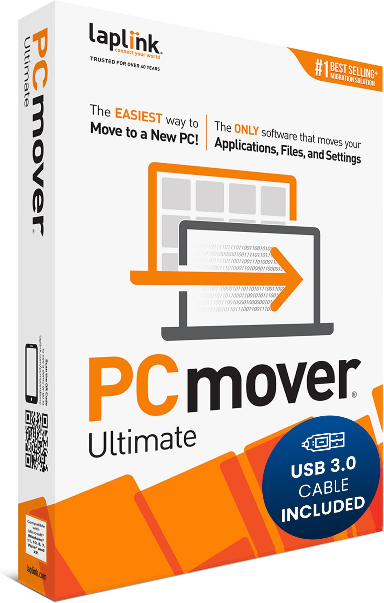 Laplink Software PCmover Ultimate 11 - 1 Use with SuperSpeed USB 3.0 Cable