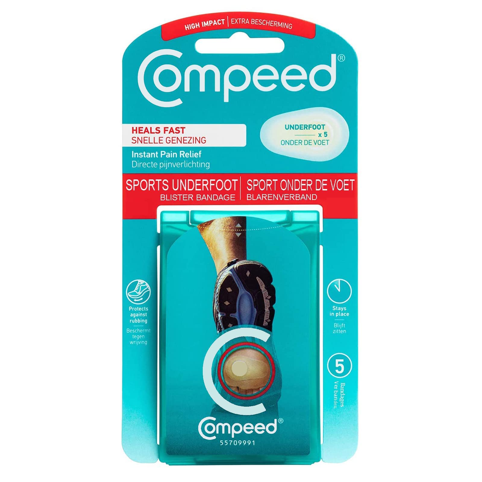 Compeed Blister Plaster Breathable Foot Protecting Hydrocolloid Bandage For Underfoot Rubbing Protection For Children, Men n Women_Pack of 15 Pieces Deluxe