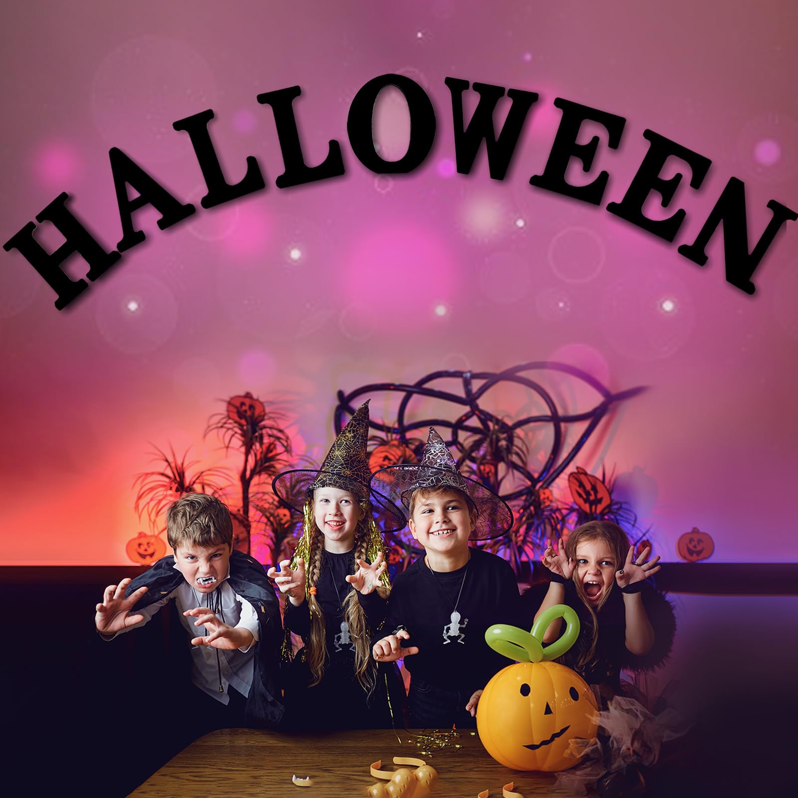 AOCEAN 25,4 cm schwarze Holzbuchstaben, unlackierte Holzbuchstaben für Halloween, dekorative stehende Buchstaben, Scheiben, Schild, Dekoration für Handwerk, Zuhause, Party-Projekte (S)