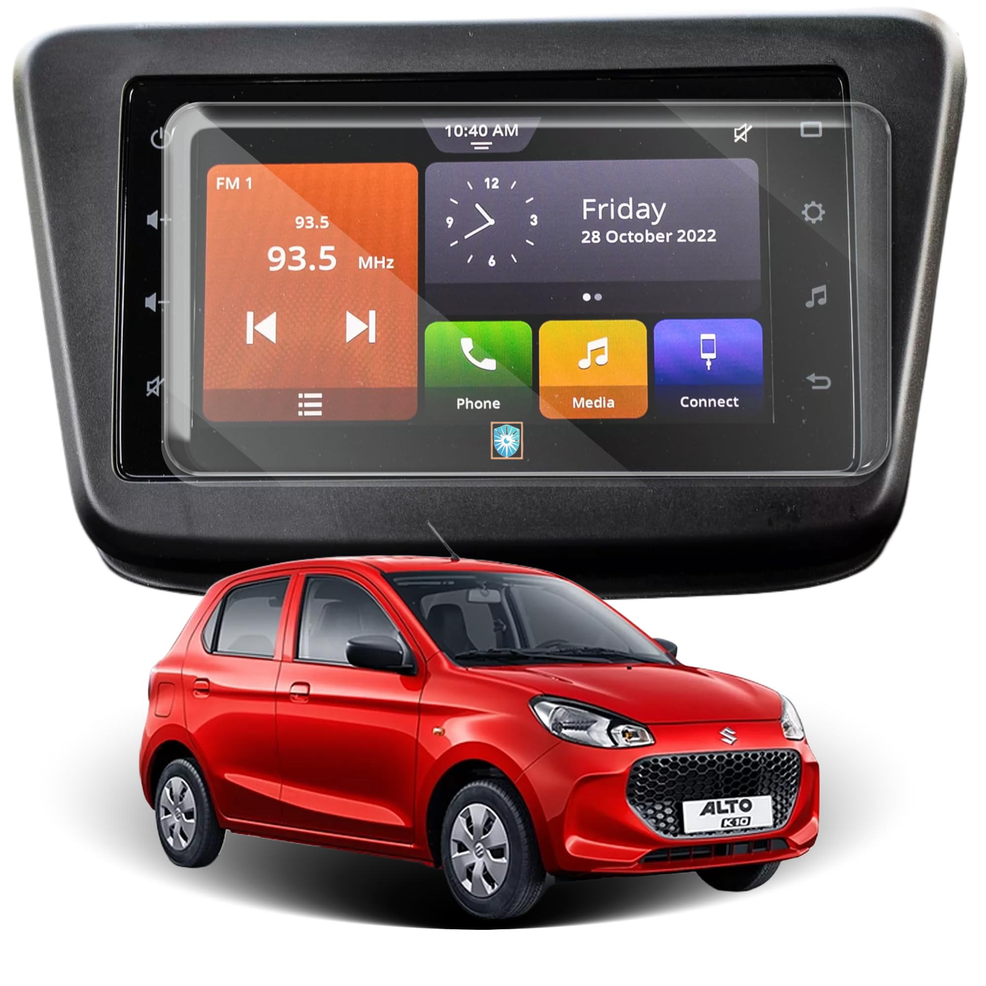 PROTECTERR® Maruti Suzuki Alto K10 (7 Inch) Touchscreen Protector Guard - (Not a Tempered Glass)