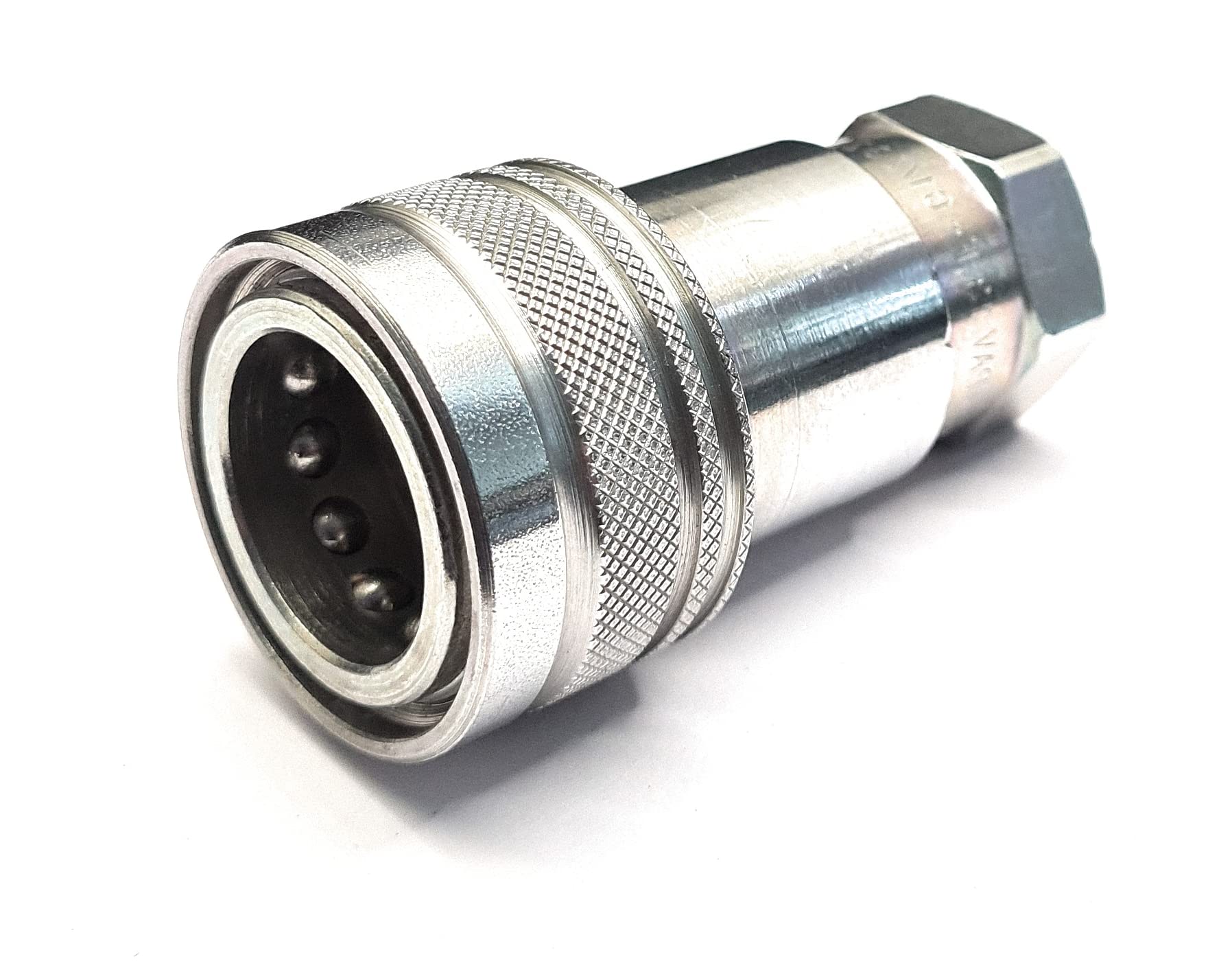 Dnp Srl Women's Chrome Hydraulic Quick Release Iso A 1/2" Bsp Coupling / Socket / Carrier - Iso 7241-A