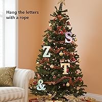 Vista 5 de Letras de madera 3D sin terminar de 4 pulgadas, letras del alfabeto de madera para decoración de pared, manualidades de madera, letras de pie