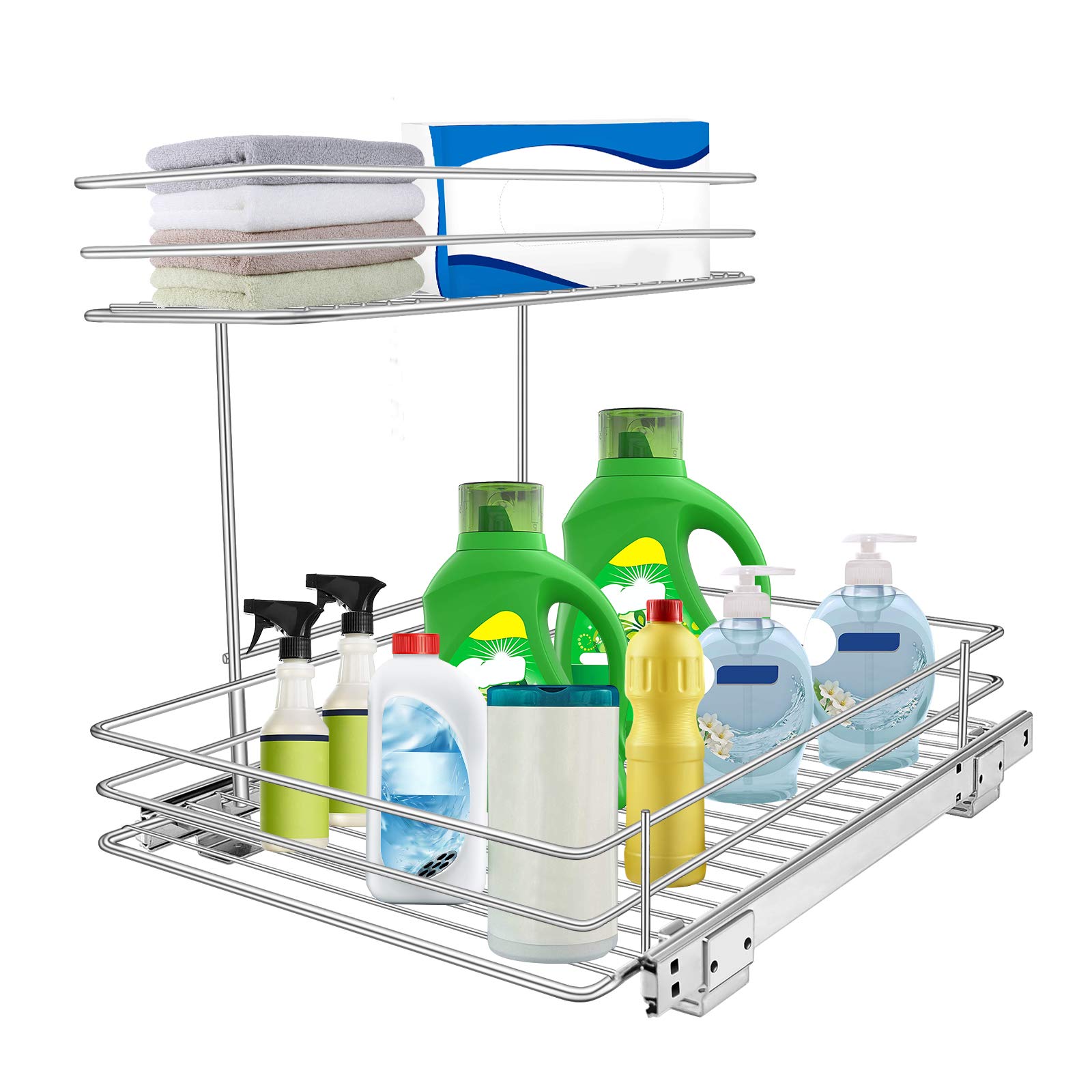Pull Out Organizer, Tksrn Kitchen Under Sink Slide Out Storage