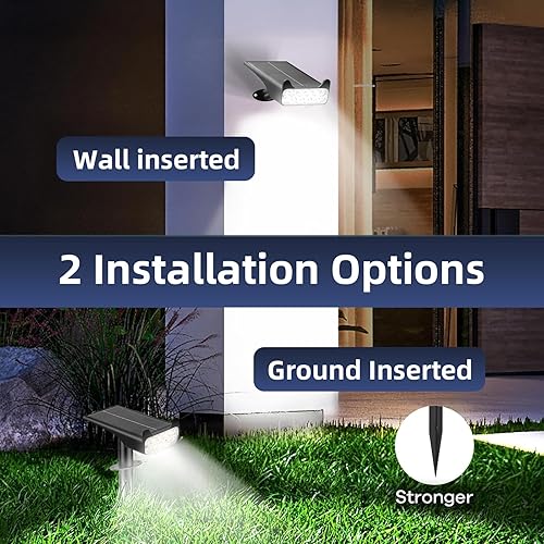 Miniatura 7 de Focos solares impermeables para exteriores, luces solares de camino de paisaje del atardecer al amanecer, iluminación al aire libre, 4 modos de