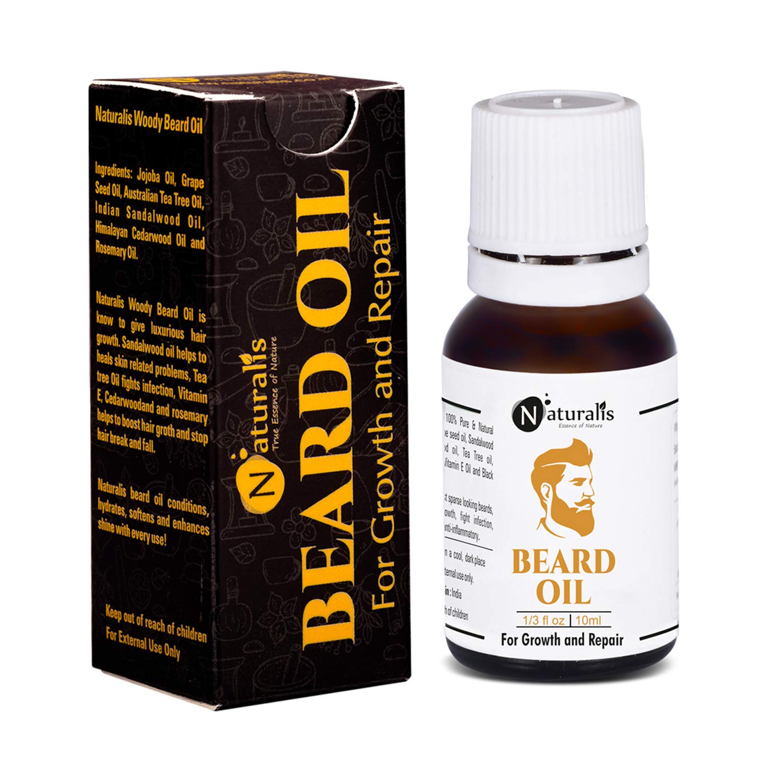 Naturalis Essence of Nature Beard Oil – For Hair Growth and Repair - 10ml