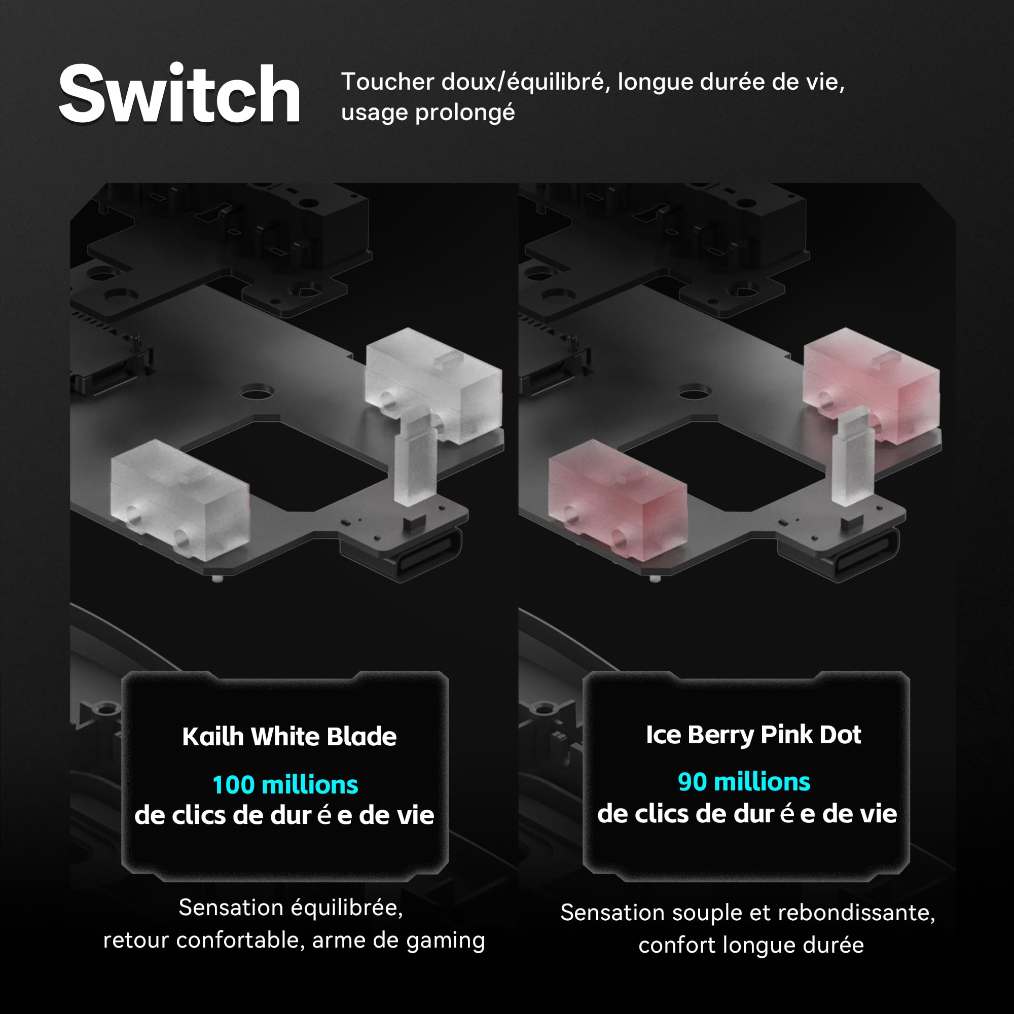ATK VXE Dragonfly R1 Pro Max Souris Gaming sans Fil, Capteur PAW3395, jusqu'à 26 000 PPP, Ultra-légère 53g, Batterie 150 Heures, Revêtement Lisse Effet Glace, Double Mode 2,4 G/Filaire – Noire