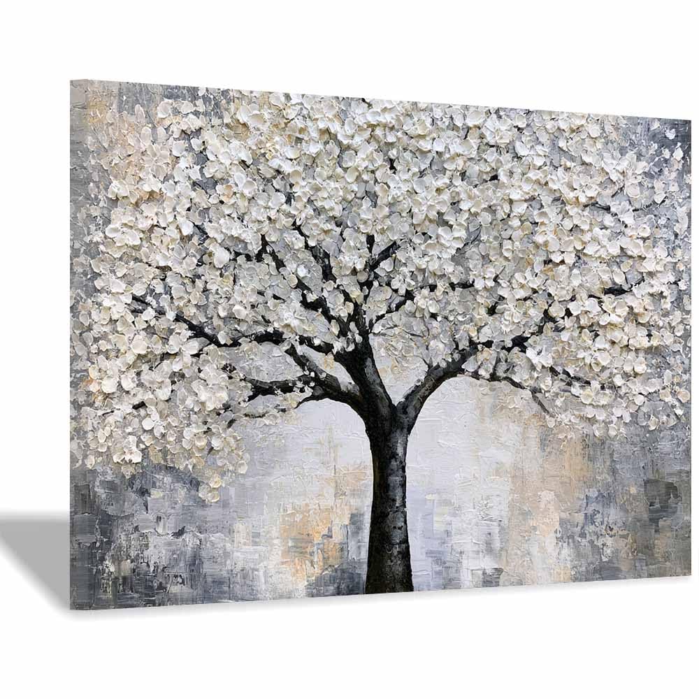 HOQIU Canvas Wall Art Cosmicse e Purple Tree tree poster, landscape wall art, for Living Room Bedroom Bathroom.(Multicolor)-70x100cm Framed
