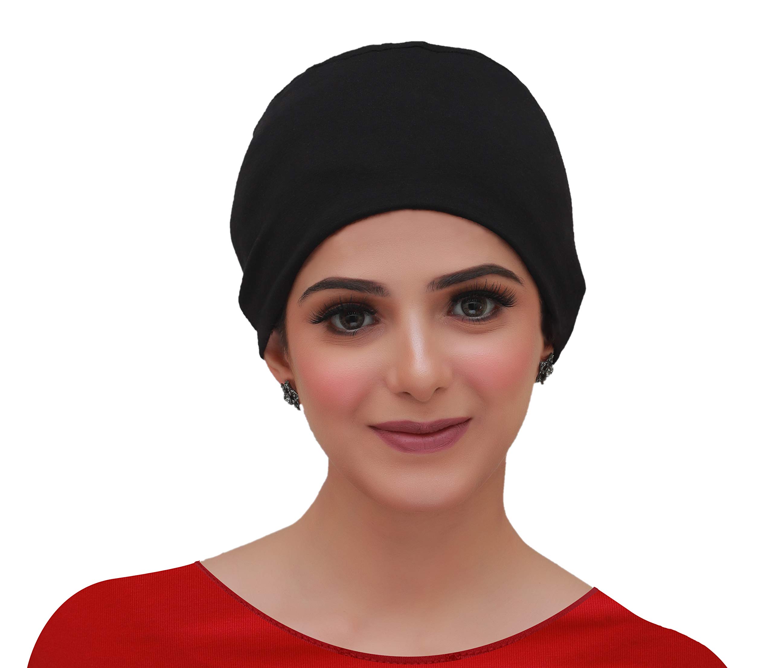 The HeadscarvesWomen's Rayon Cap (HS3black_Black_Free Size)