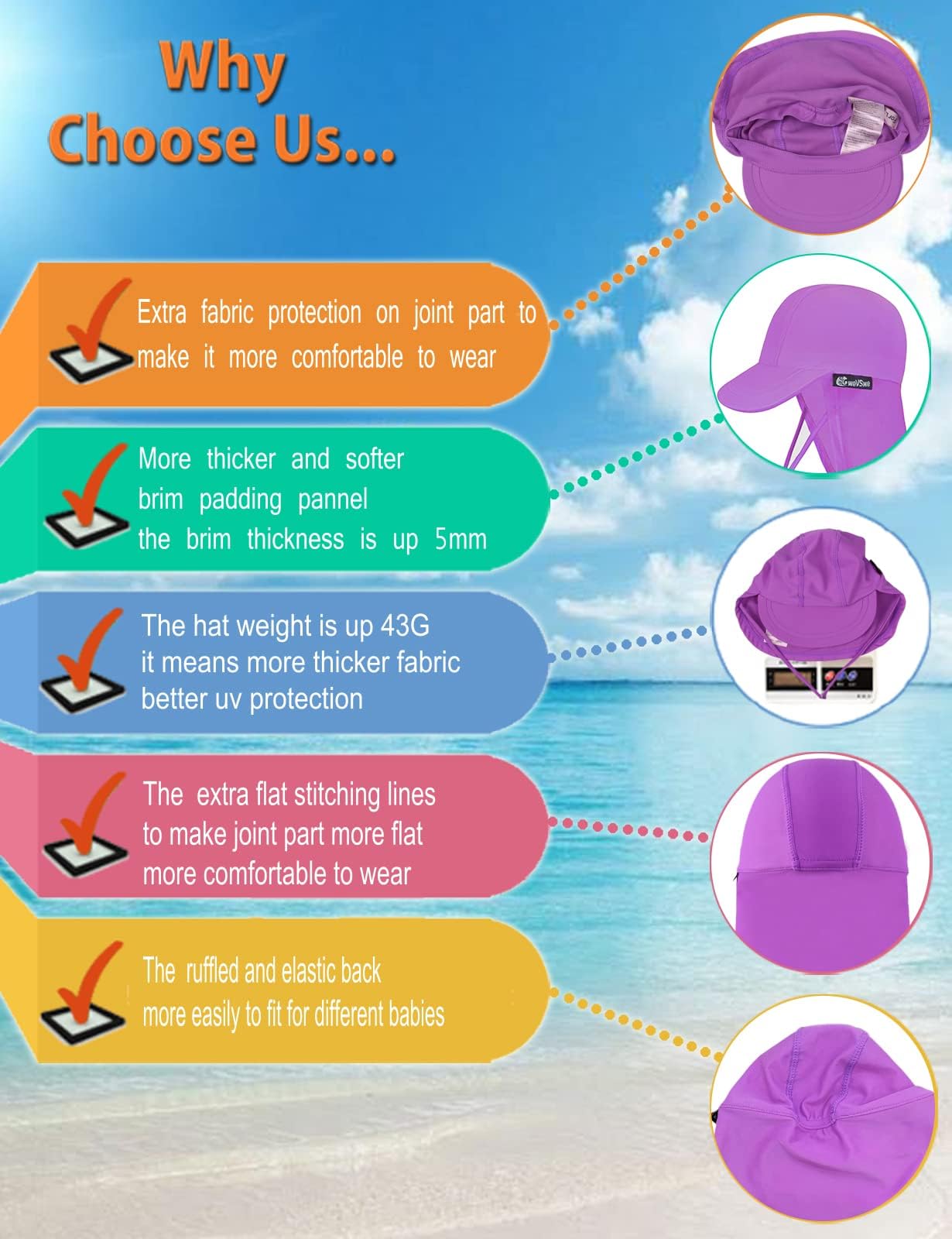 weVSwe Traje de baño de protección solar para bebés con cremallera en la entrepierna, Escamas de pescado 1, 0-6 Meses