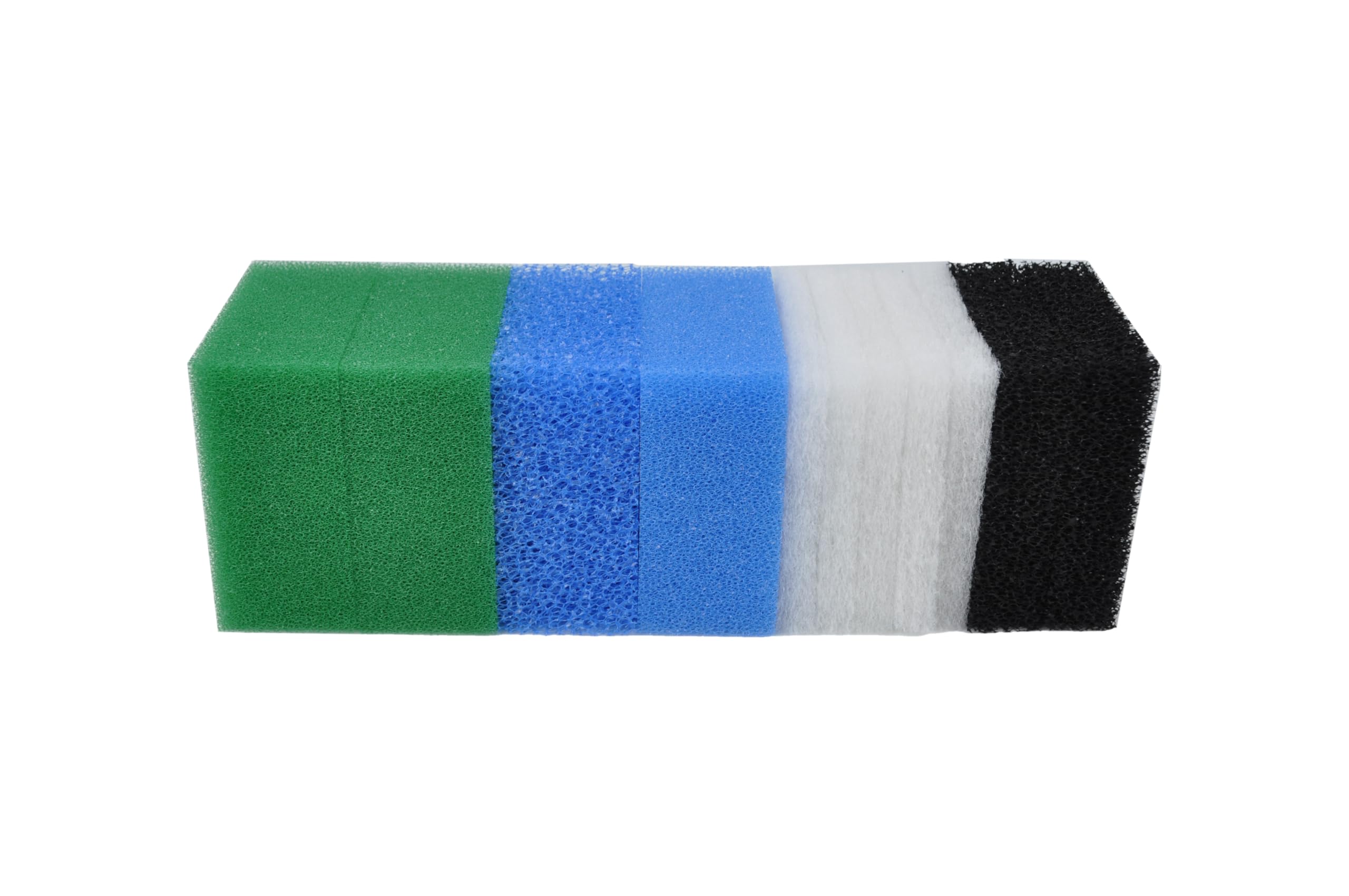 SANLILI Compatible Set of Filter Media for Juwel Compact/Bioflow 3.0 M (1 x Blue Sponges (Fine), 1 x Blue Sponges (Coarse), 2 x Green Sponges, 2 x Activated Carbon Sponges, 5 x White Filter Sponges)