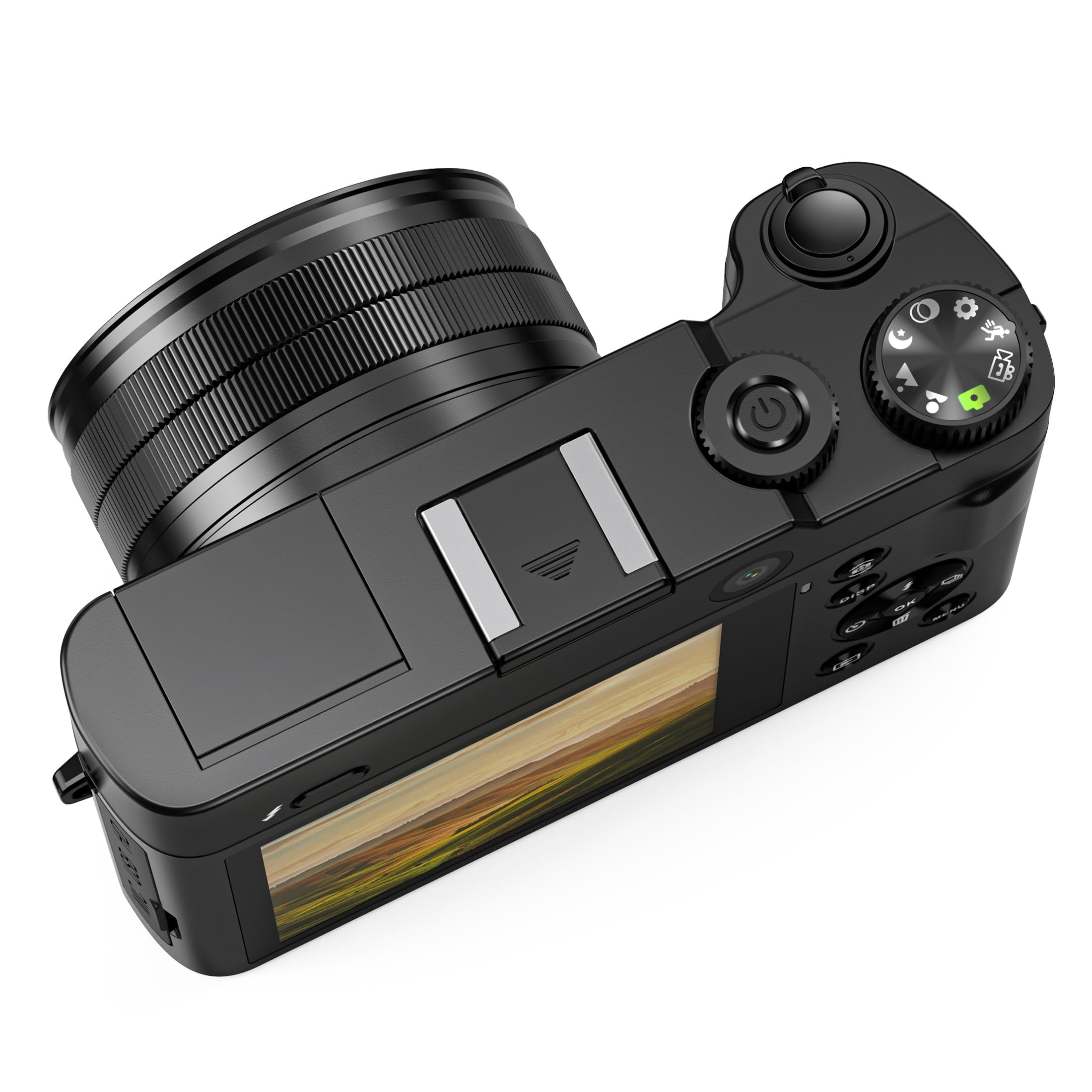 Praktica Cámara sin Espejo DZ16 de 13 MP, sensores CMOS duales, Zoom Digital de 16x, Video 4K Ultra HD