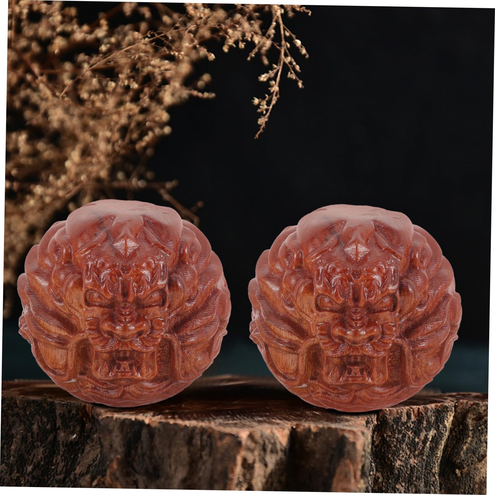 5 Paare Massagekugel fitnessball gymnastikballe handmassagegeräte Hand-Massageball für Stressabbau Fitnessstudio multifunktionale Massage Ö praktische Bälle Handfitnessbälle Holz