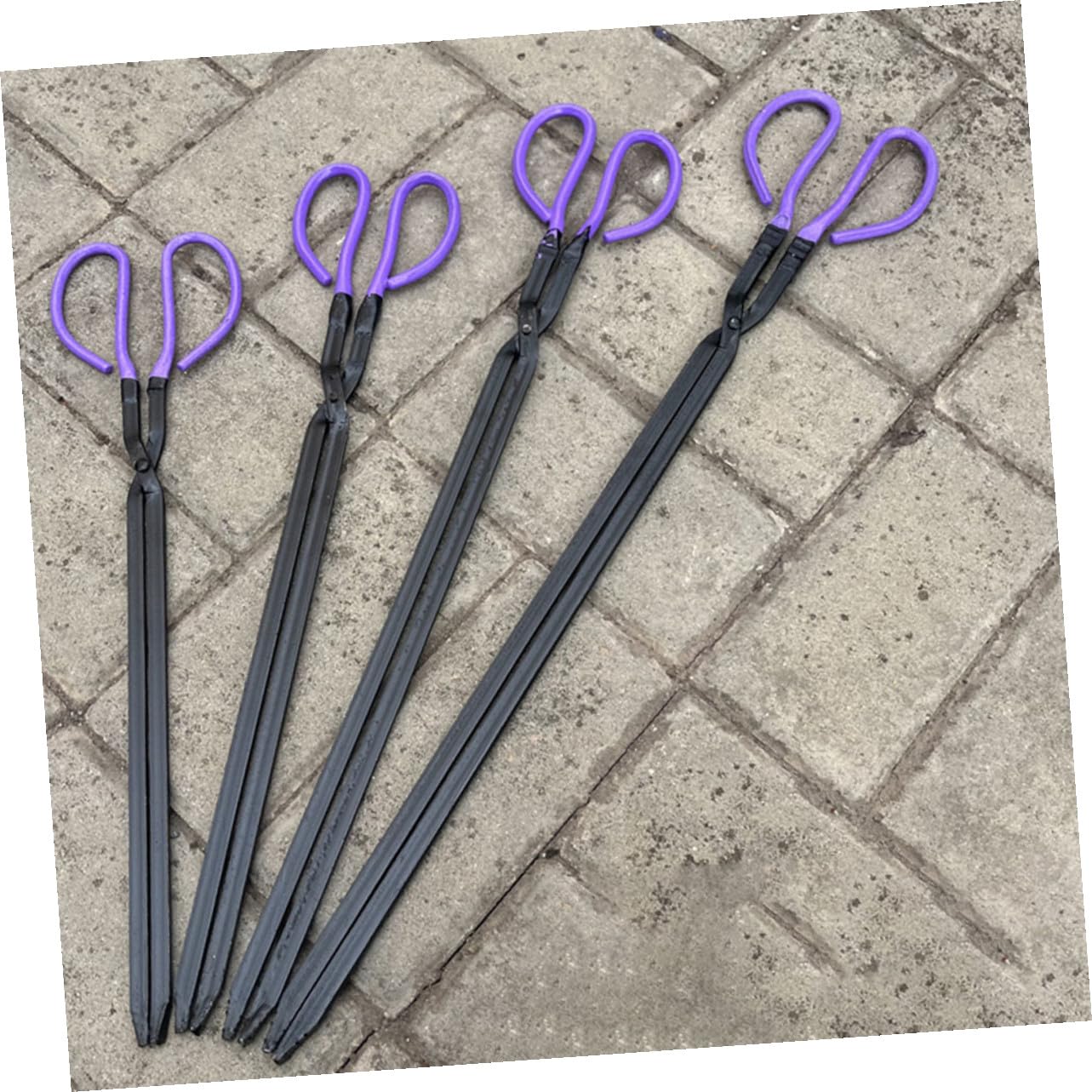 2 piezas Pinzas para Leña Unidades Clip Mango de Resistentes al Calor de Duradero para Barbacoa Exterior y Camping Cómodas y Seguras para Uso Doméstico