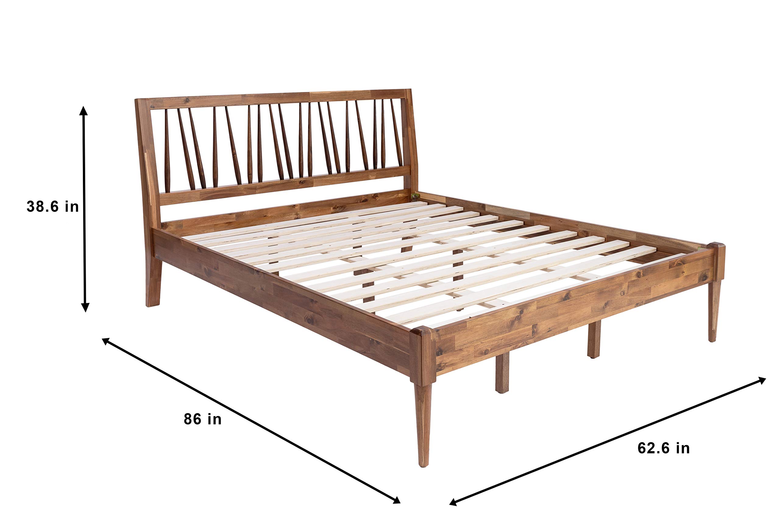Xylos BorneoTeak Solid Wood Kula Bedroom Set of 1 Bed, 2 Night Stand, 1 er, 1 Chest Drawer and 1 Tall Chest 2