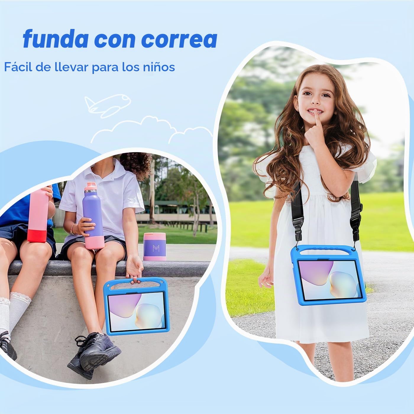 Funda para Huawei MatePad 11.5 2025/ MatePad 11.5 S 2024, Eva Ligera a Prueba de Golpes con asa Infantil y Correa para el Hombro, Azul