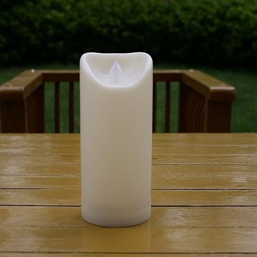 Miniatura 6 de iZAN 1 vela LED sin llama a pilas con temporizador para exteriores, impermeable, parpadeante, luz decorativa para Halloween, Acción de Gracias,