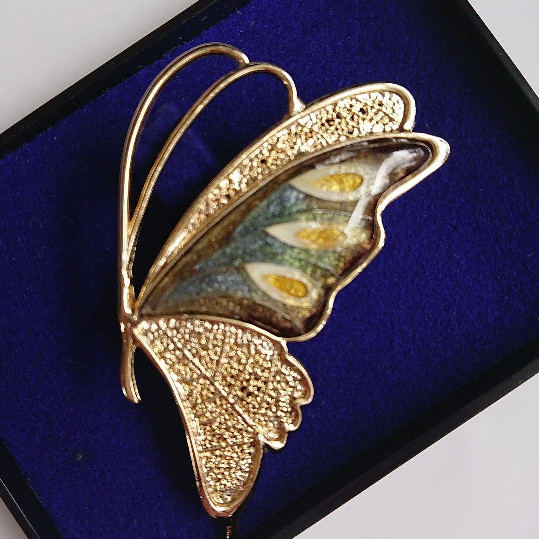 Amazon.co.jp: 七宝焼のブローチ 蝶 : ファッション